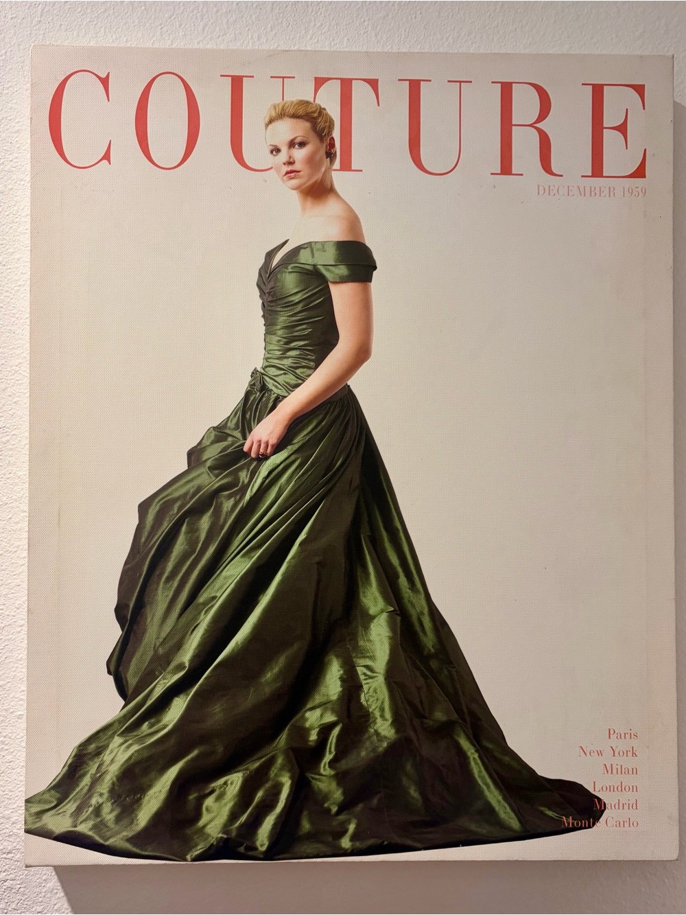 Green Evening Gown Fashion Art Print